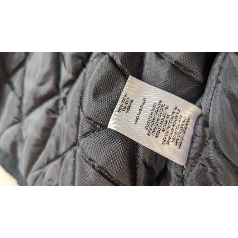 Hinge Wool Blend hooded jacket black green Tartan Plaid xsmall - Picture 11 of 13